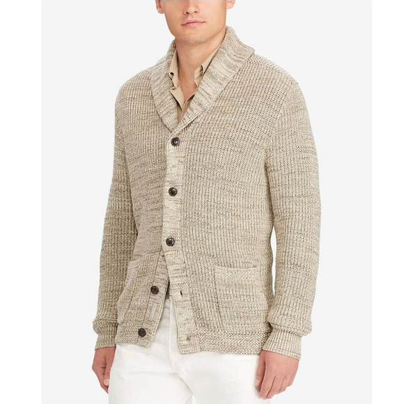 cream shawl collar cardigan